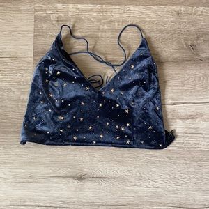 Blue velvet star shirt